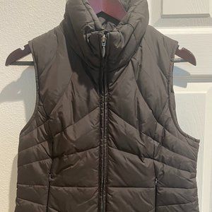 Kenneth Cole Reaction Puffer Vest, Dark Brown, Size Medium